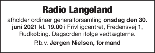 Edition ubehag Uoverensstemmelse Radio Langeland - E-Profil