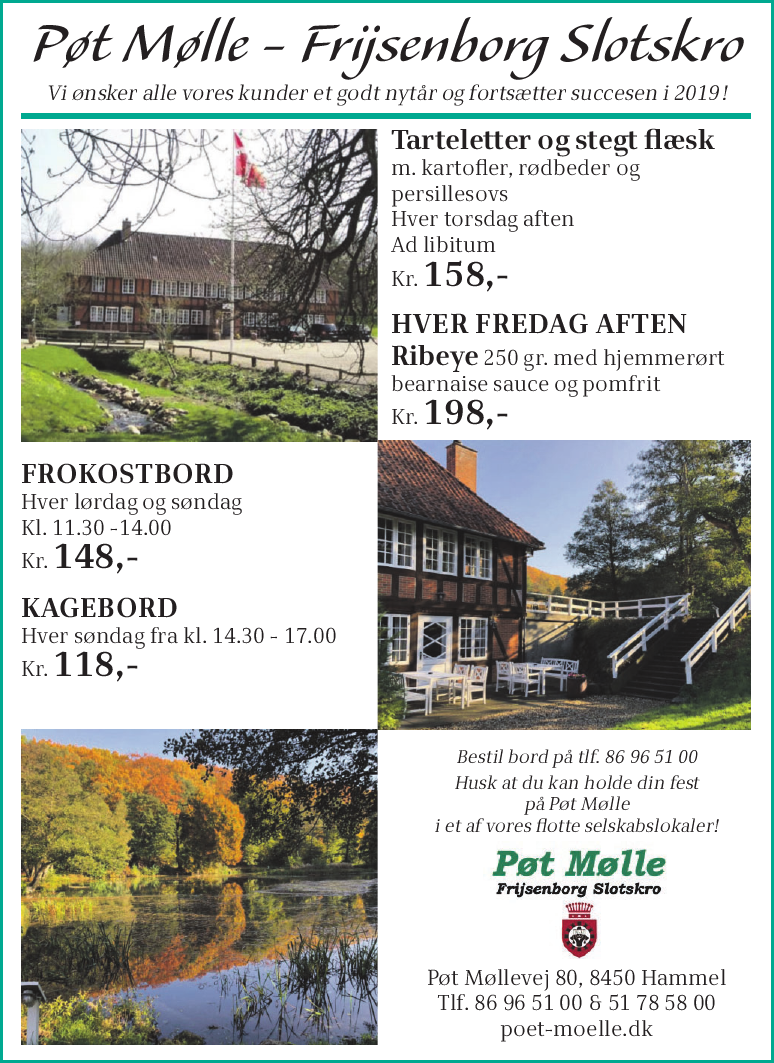 pøt mølle nytårsmenu