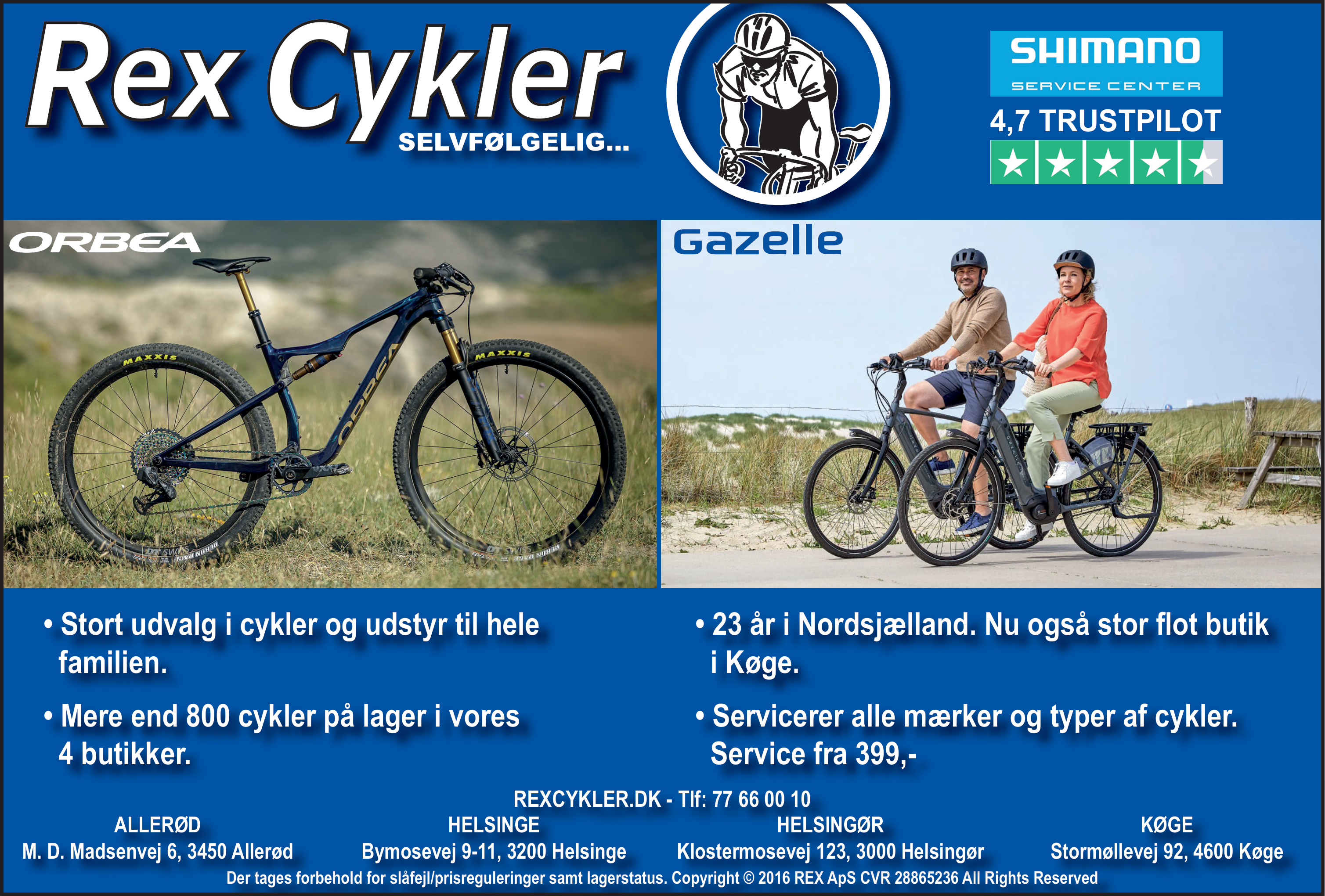 Rex Cykler Helsingør E-Profil